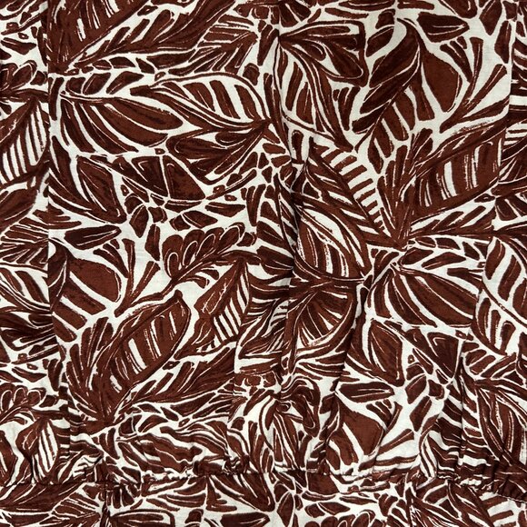 Abercrombie & Fitch Trapeze Midi Dress - Brown Pattern Size Small - Picture 9 of 9